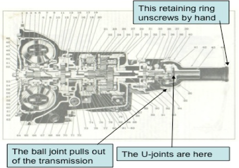 1954 Chevy transmission drawing