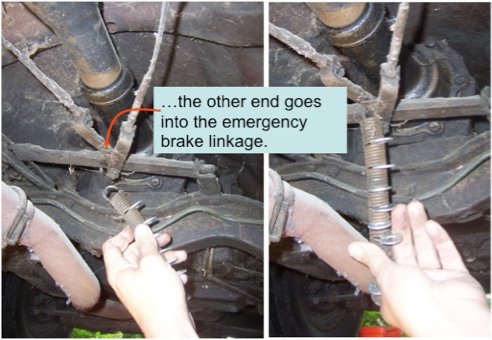 54 Chevy emergency brake spring